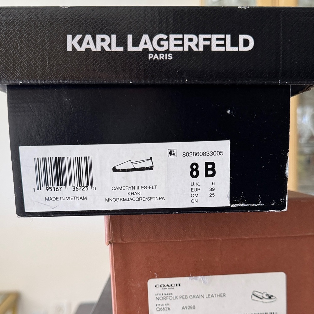 Karl Lagerfeld Khaki Slip-On Shoes